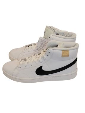 NWT Nike Court Royale 2 Mid White Black Sneakers Men’s Size 10 Leather High Top